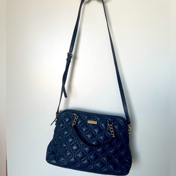 Kate Spade EUC quilted crossbody Navy - Picture 2 of 6